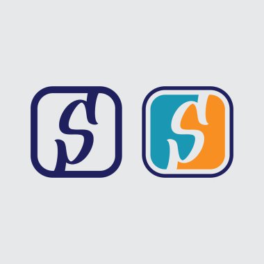 S logo yazı tipi ve S harfi logo tasarım vektörü grafiği