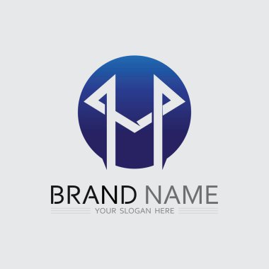 M harfi logo tasarımı vektör kimlik simgesi işareti 