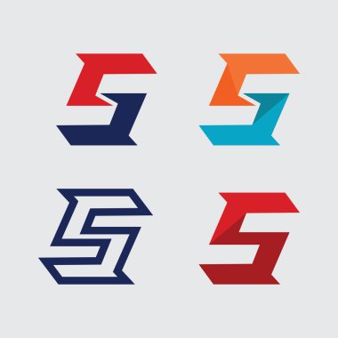 S logo yazı tipi ve S harfi logo tasarım vektörü grafiği