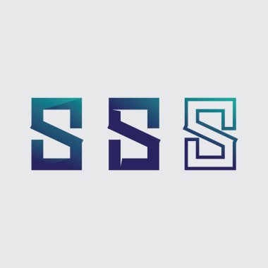 S logo yazı tipi ve S harfi logo tasarım vektörü grafiği