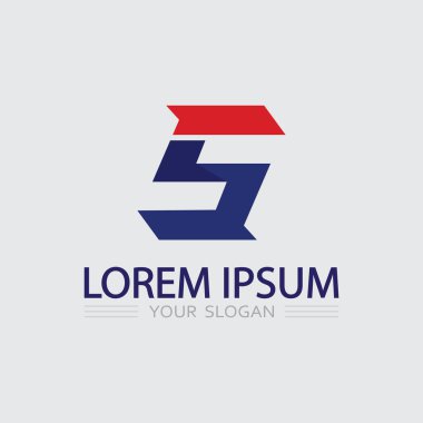 S logo yazı tipi ve S harfi logo tasarım vektörü grafiği