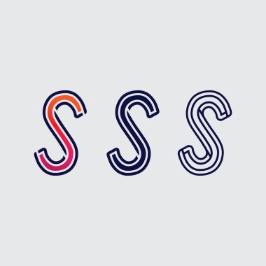 S logo yazı tipi ve S harfi logo tasarım vektörü grafiği