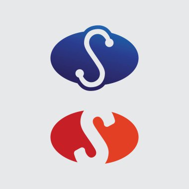 S logo yazı tipi ve S harfi logo tasarım vektörü grafiği