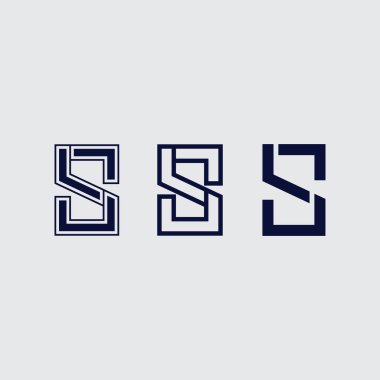 S logo yazı tipi ve S harfi logo tasarım vektörü grafiği