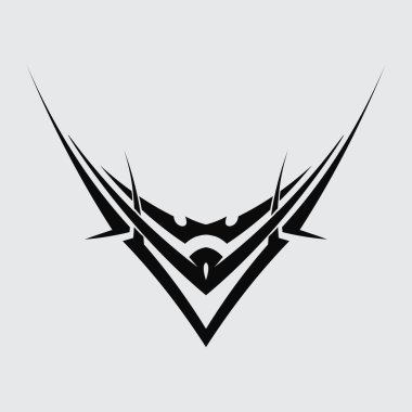 siyah kabile vektör logo tasarımı simgesi ve kabile imzası