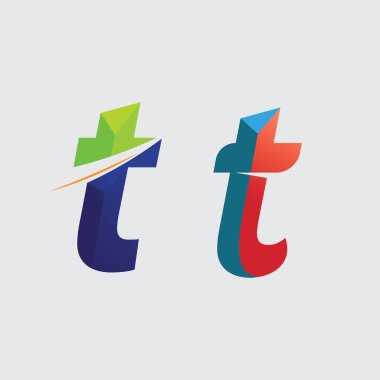 T harfi logo resmi ve yazı tipi T tasarım grafik vektörü 