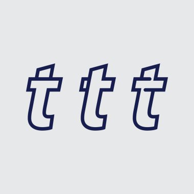 T harfi logo resmi ve yazı tipi T tasarım grafik vektörü 