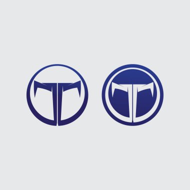 T harfi logo resmi ve yazı tipi T tasarım grafik vektörü 