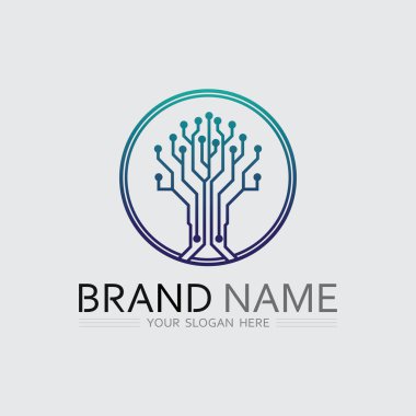 Teknik dişli logo vektör tasarım şablonu. Teknoloji Logosu Tasarım Vektörü, Amblem, Tasarım Konsepti, Yaratıcı Sembol, Simge Simgesi, Simge