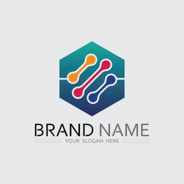 Teknik dişli logo vektör tasarım şablonu. Teknoloji Logosu Tasarım Vektörü, Amblem, Tasarım Konsepti, Yaratıcı Sembol, Simge Simgesi, Simge