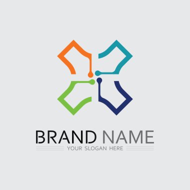 İş simgesi ve logo tasarım vektörü grafiği 