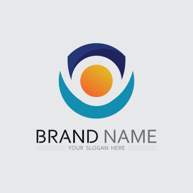 O halka logo işi ve daire logo tasarım vektörü