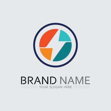 O halka logo işi ve daire logo tasarım vektörü