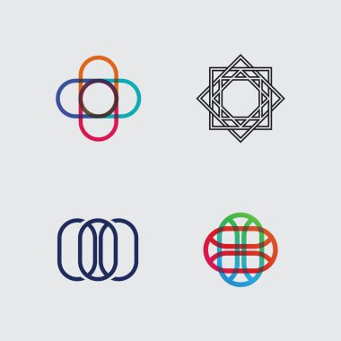 Geometrik logo stok simgesi çizimi ve iş logosu tasarımı