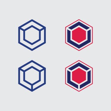 Geometrik logo stok simgesi çizimi ve iş logosu tasarımı