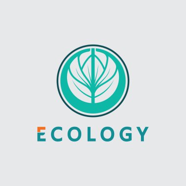 Doğa sembolü şablonu için yaprak logosu tasarım vektörü düzenlenebilir, Yeşil yapraklı logo ekoloji doğa element vektörü simgesi
