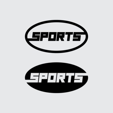 Spor logosu ve spor ikonu tasarım sembolü insanlar illüstrasyon vektör harfi ve pul