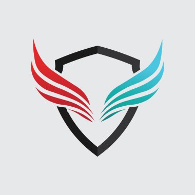Kanat logosu ve hayvan kanatları simgesi. 