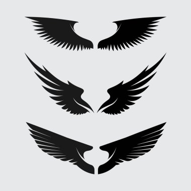 Kanat logosu ve hayvan kanatları simgesi. 
