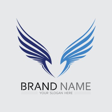 Kanat logosu ve hayvan kanatları simgesi. 