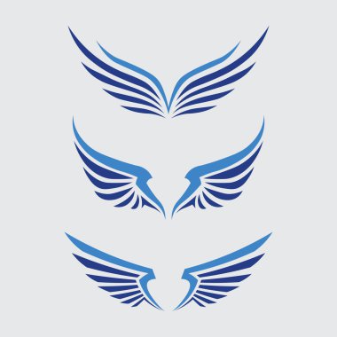 Kanat logosu ve hayvan kanatları simgesi. 