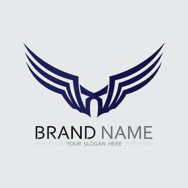 Kanat logosu ve hayvan kanatları simgesi. 