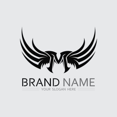 Kanat logosu ve hayvan kanatları simgesi. 