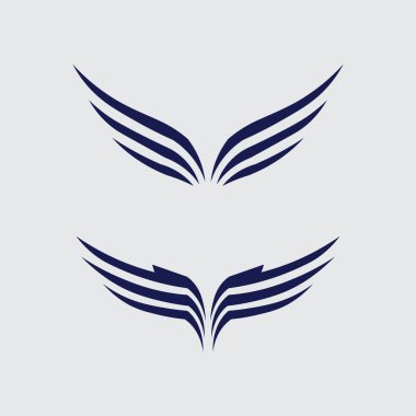 Kanat logosu ve hayvan kanatları simgesi. 