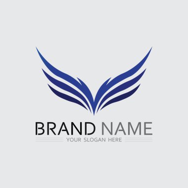 Kanat logosu ve hayvan kanatları simgesi. 