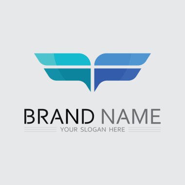 Kanat logosu ve hayvan kanatları simgesi. 