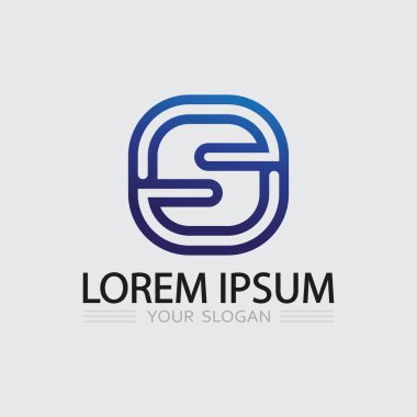 S logo tasarımı ve S simgesi stok resim grafik simgesi kimliği
