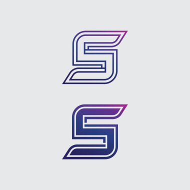S logo tasarımı ve S simgesi stok resim grafik simgesi kimliği