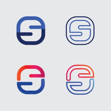 S logo tasarımı ve S simgesi stok resim grafik simgesi kimliği