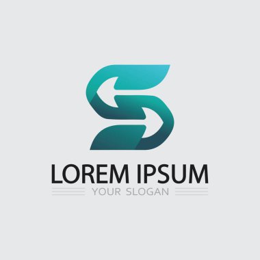 S logo tasarımı ve S simgesi stok resim grafik simgesi kimliği