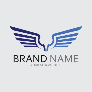 Kanat logosu ve hayvan kanatları simgesi. 