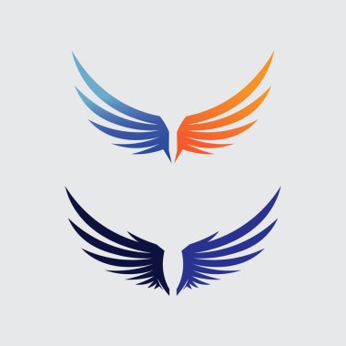 Kanat logosu ve hayvan kanatları simgesi. 