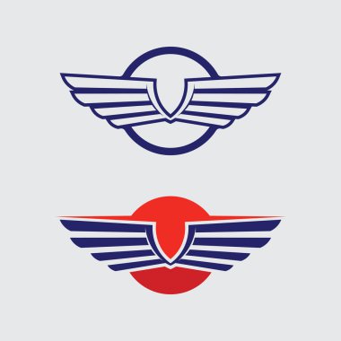 Kanat logosu ve hayvan kanatları simgesi. 