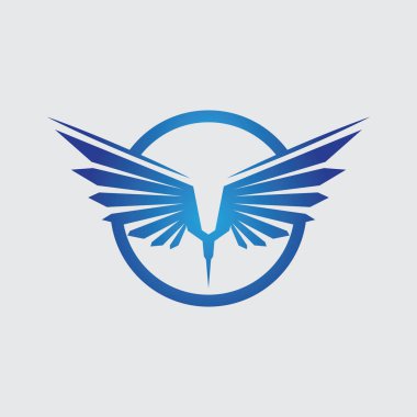 Kanat logosu ve hayvan kanatları simgesi. 