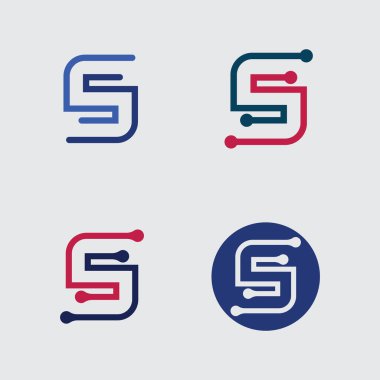 S logo tasarımı ve S simgesi stok resim grafik simgesi kimliği
