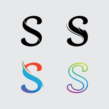 S logo tasarımı ve S simgesi stok resim grafik simgesi kimliği