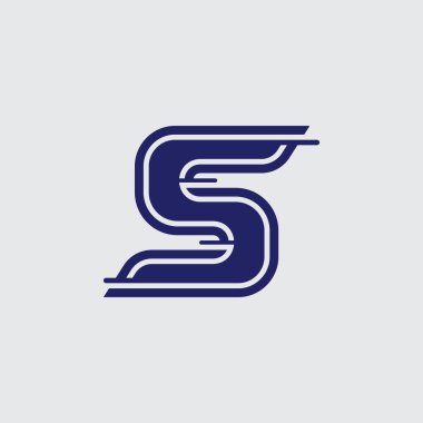 S logo tasarımı ve S font simgesi depolama resmi grafik kimliği