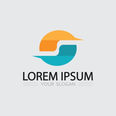 S logo tasarımı ve S font simgesi depolama resmi grafik kimliği