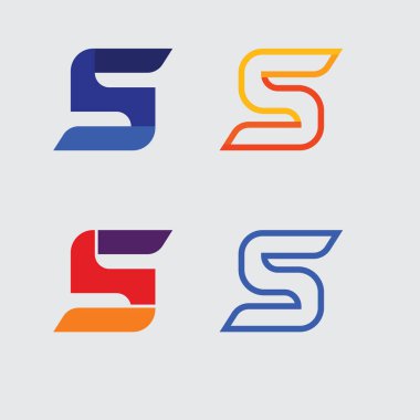 S logo tasarımı ve S simgesi stok resim grafik simgesi kimliği