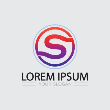 S logo tasarımı ve S simgesi stok resim grafik simgesi kimliği