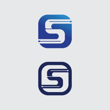 S logo tasarımı ve S simgesi stok resim grafik simgesi kimliği