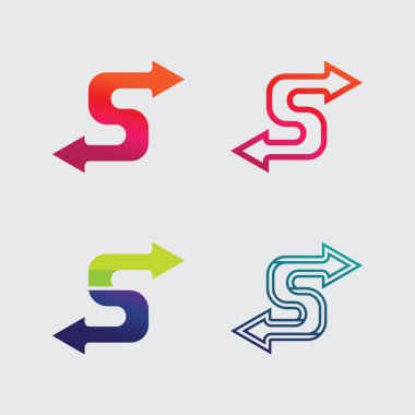S logo tasarımı ve S simgesi stok resim grafik simgesi kimliği