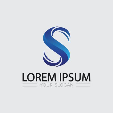 S logo tasarımı ve S simgesi stok resim grafik simgesi kimliği