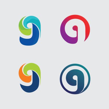 G logo tasarımı ve G simgesi stok resim grafik simgesi kimliği