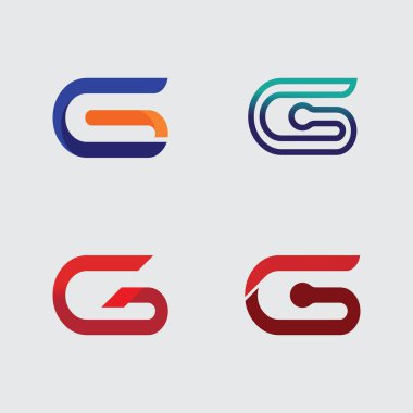 G logo tasarımı ve G simgesi stok resim grafik simgesi kimliği