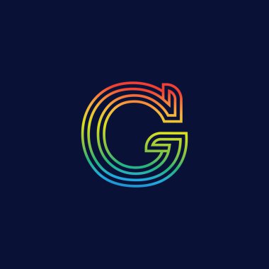 G logo tasarımı ve G simgesi stok resim grafik simgesi kimliği